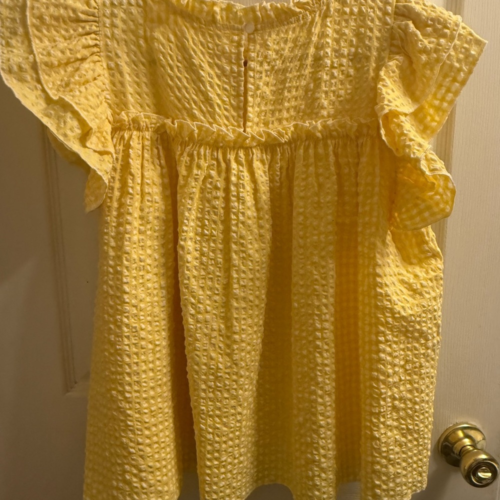BiBi Sunny Yellow Ruffle Top - Picture 2 of 4